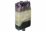 Amethyst & Agate Slab on Metal Stand - Artigas, Uruguay #102622-1